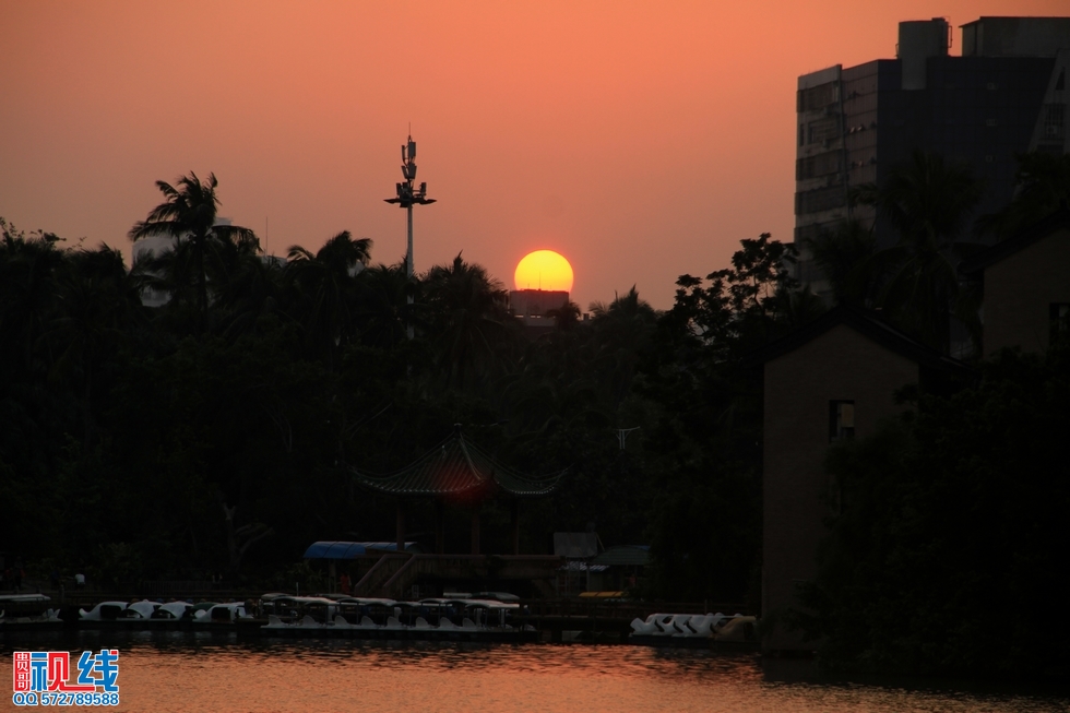 10月8日椰城夕阳无限美。（周宗贵 摄）.jpg